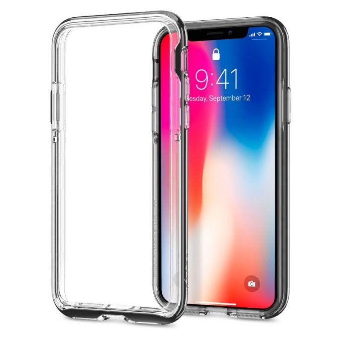 iPhone X用バンパーケース「ネオ・ハイブリッド EX」