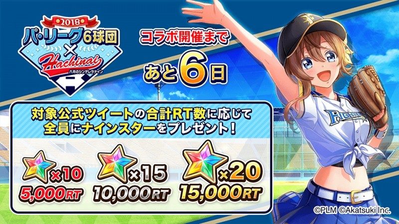 『八月のシンデレラナイン』「パ・リーグ6球団」コラボ決定2