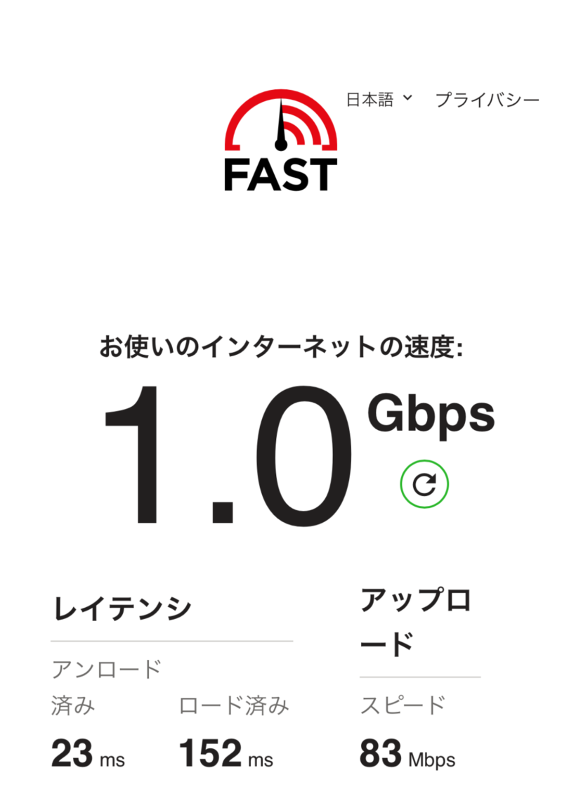 LINEMOスピードテスト結果5G