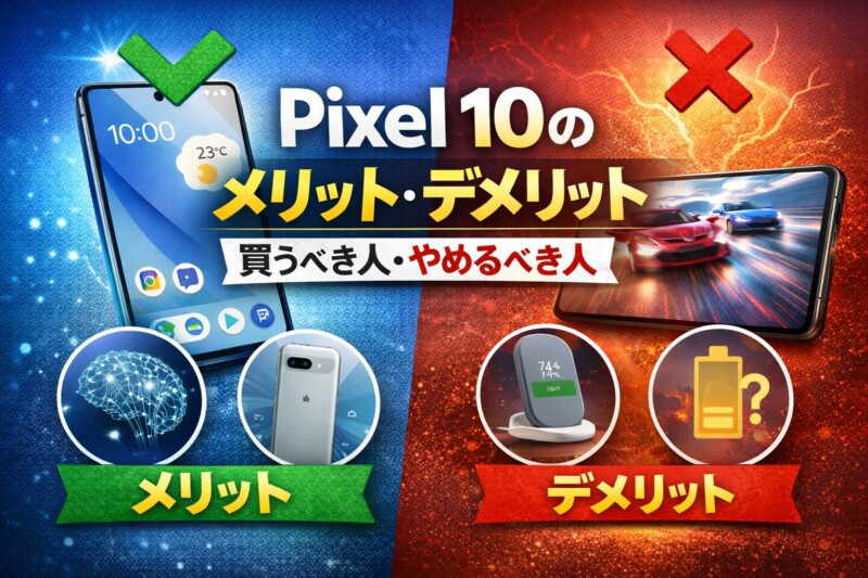 Pixel 10のメリット・デメリット｜買うべき人・やめるべき人