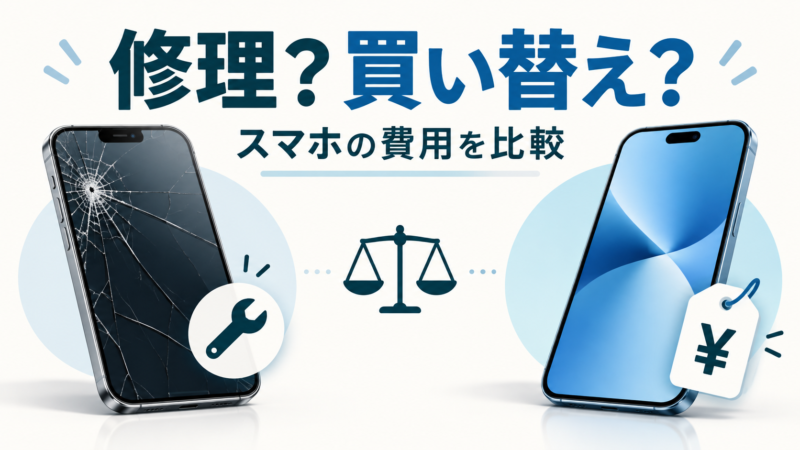 スマホは修理と買い替えどっちが安い？費用比較シミュレーター